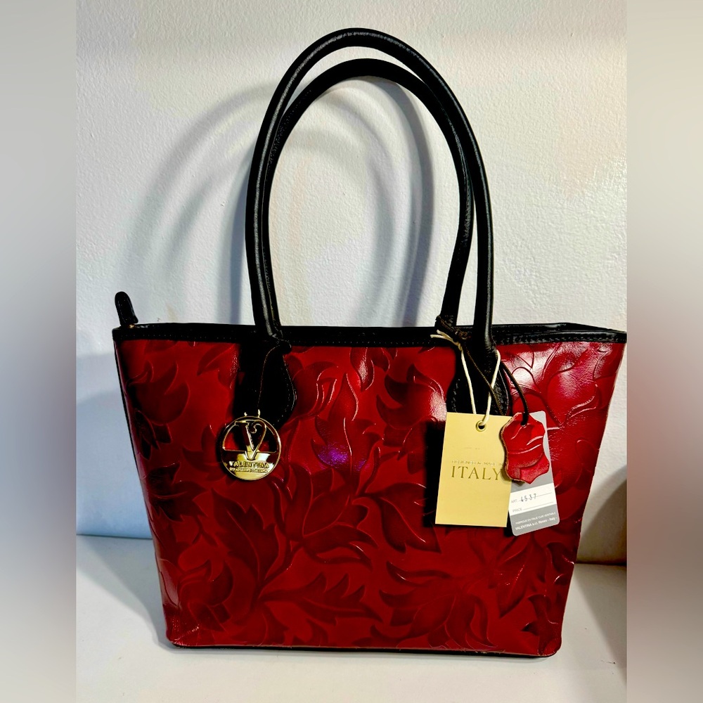 Valentina Embossed Leather Tote